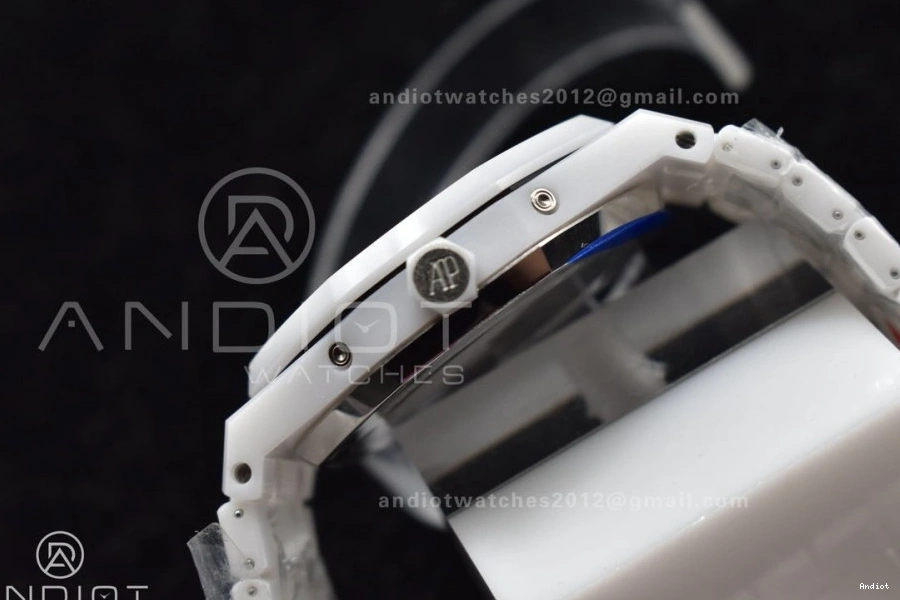 26579cb on Best Royal Perpetual APSF Ceramic Edition Oak Calendar White Bracelet A5134 Ceramic 0217